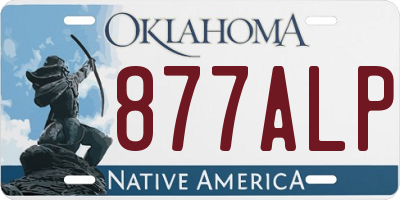 OK license plate 877ALP