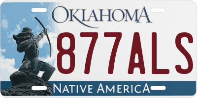 OK license plate 877ALS