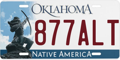 OK license plate 877ALT