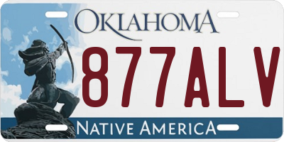 OK license plate 877ALV