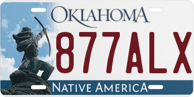 OK license plate 877ALX