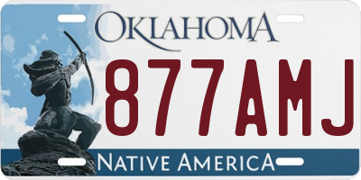 OK license plate 877AMJ