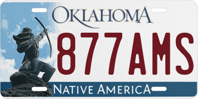 OK license plate 877AMS
