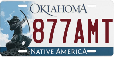 OK license plate 877AMT