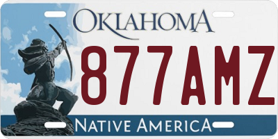OK license plate 877AMZ
