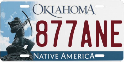 OK license plate 877ANE