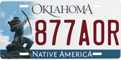 OK license plate 877AOR