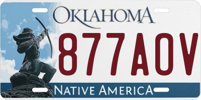 OK license plate 877AOV