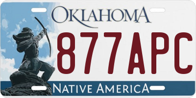 OK license plate 877APC