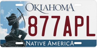 OK license plate 877APL