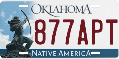 OK license plate 877APT