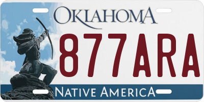 OK license plate 877ARA