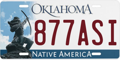 OK license plate 877ASI