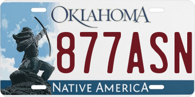 OK license plate 877ASN