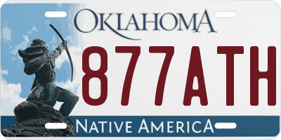 OK license plate 877ATH