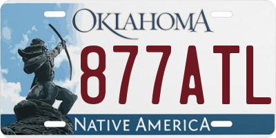 OK license plate 877ATL