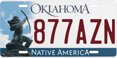 OK license plate 877AZN