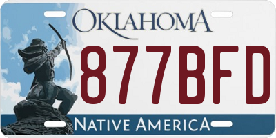 OK license plate 877BFD