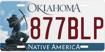 OK license plate 877BLP
