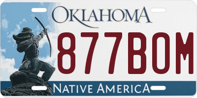 OK license plate 877BOM