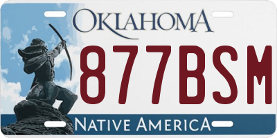 OK license plate 877BSM
