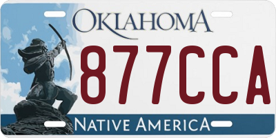 OK license plate 877CCA
