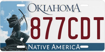 OK license plate 877CDT