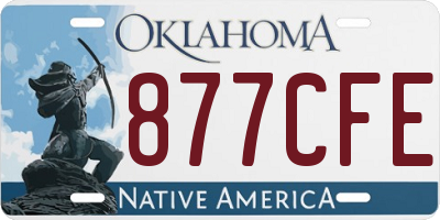 OK license plate 877CFE