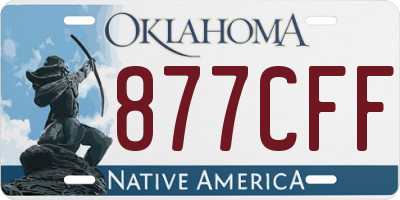 OK license plate 877CFF