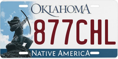 OK license plate 877CHL