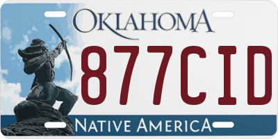 OK license plate 877CID