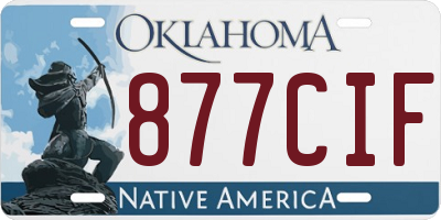 OK license plate 877CIF