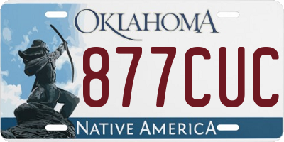 OK license plate 877CUC