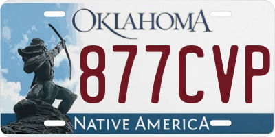 OK license plate 877CVP