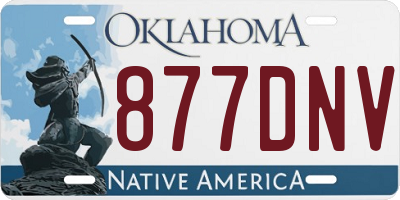 OK license plate 877DNV