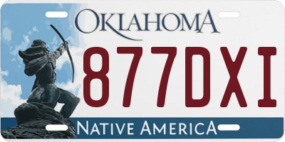 OK license plate 877DXI