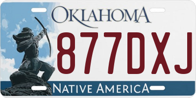 OK license plate 877DXJ