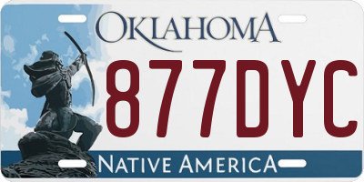 OK license plate 877DYC