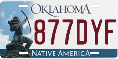 OK license plate 877DYF
