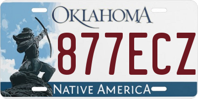 OK license plate 877ECZ