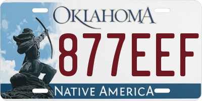 OK license plate 877EEF
