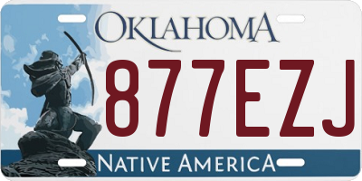 OK license plate 877EZJ