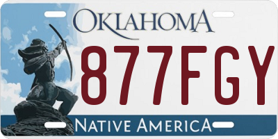 OK license plate 877FGY