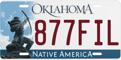 OK license plate 877FIL