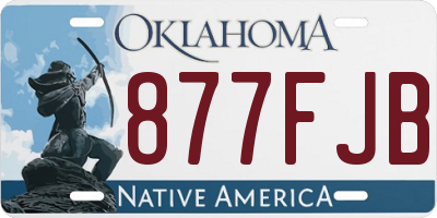 OK license plate 877FJB