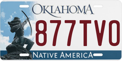 OK license plate 877TVO