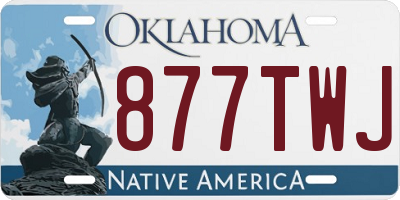 OK license plate 877TWJ