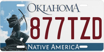 OK license plate 877TZD