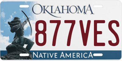 OK license plate 877VES