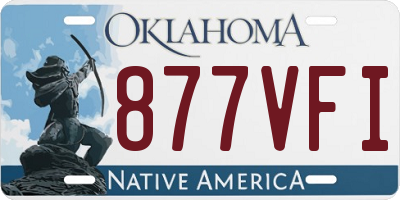 OK license plate 877VFI